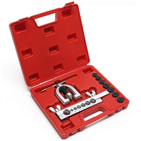 WilTec Coffret Outil sertissage de Tubes en Alu et Cuivre Dudgeonniere à Battre Les collets 45°& 7 Matrices