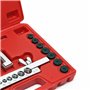 WilTec Coffret Outil sertissage de Tubes en Alu et Cuivre Dudgeonniere à Battre Les collets 45°& 7 Matrices