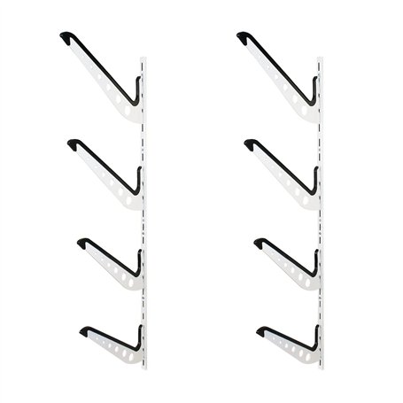 WilTec Rack Quadruple Mural Universel – 20 x 355 x 580 mm – Support de Rangement pour 4 Planches Surf Snowboard Wakeboard Skateb