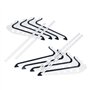 WilTec Rack Quadruple Mural Universel – 20 x 355 x 580 mm – Support de Rangement pour 4 Planches Surf Snowboard Wakeboard Skateb