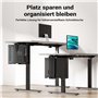 Toboli Support PC sous Bureau 10kg Réglage en continu Hauteur Largeur Pivotant 360° 175x146x583mm Support Boitier Ordinateur Esp