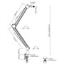 Toboli Bras pour microphone 80cm Bras articulé Jointure Support table pour micros 3/8" 5/8" Studio d'enregistrement Domicile