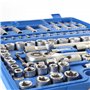 Wiltec Jeu de clés à douilles 108 pcs. Coffret à cliquet Entraînement 1/2" (12,5mm) et 1/4" (6,3 mm)