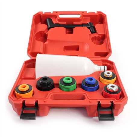 XPOtool Trémie de remplissage d’huile Kit 8 pièces Entonnoir d’huile moteur Rallonge 6 adaptateurs