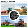Embrayage de Cardan 6 Dents Raccord Arbre de transmission 1 3/8" Filet Femelle Mâle 1200Nm max. Noir