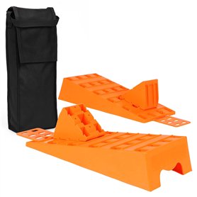 WilTec XPOtool Jeu de 2 Cales d’accès en PP – Surface antidérapante – avec Sac de Transport et Stockage – Cales de Mise à Niveau