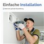 VIOKS Système Aération et Ventilation Extensible, Bouche VMC 125 mm, Traversée de Mur blanche avec Grille Aération et Clapet Hot