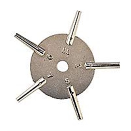 Clé de montre de poche nickelée SELVA pour homme - Classic - Alimenté par batterie - Mécanique (manuel) - 1 gramme - Cuir - Bout