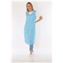 Schuerzenfabrik Blouse à fermeture Éclair pour robe de maison - Turquoise - 54