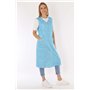 Schuerzenfabrik Blouse à fermeture Éclair pour robe de maison - Turquoise - 54