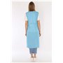 Schuerzenfabrik Blouse à fermeture Éclair pour robe de maison - Turquoise - 54