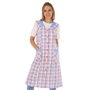 Schuerzenfabrik Blouse boutonnée pour femme - En tissu mélangé - À carreaux - Sans manches - Tablier de cuisine