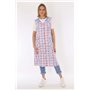 Schuerzenfabrik Blouse boutonnée pour femme - En tissu mélangé - À carreaux - Sans manches - Tablier de cuisine, Motif 12, 46
