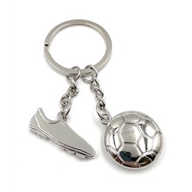 Onwomania - "Baby-Foot de Chaussures de Football Porte-clés - Porte-Bonheur en métal idéal comme Cadeau