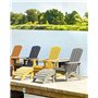Repose-pied Confortable pour Fauteuil Bas de Jardin Effet Bois Gris Clair Résitant pour Jardin ou Terrasse Style Rustique et Cam