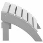Repose-pied Confortable pour Fauteuil Bas de Jardin Effet Bois Gris Clair Résitant pour Jardin ou Terrasse Style Rustique et Cam