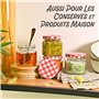 Praknu Pots à Confiture avec Couvercle - 25 Bocal en Verre 125 ml - Avec étiquettes & stylo - Étanche à l'air - Résistant au lav