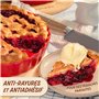Praknu Plat à Tarte en Céramique - ø 28 cm - Avec Revêtement Anti-adhésif - Résistant aux Coupures - Facile à Nettoyer