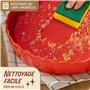 Praknu Plat à Tarte en Céramique - ø 28 cm - Avec Revêtement Anti-adhésif - Résistant aux Coupures - Facile à Nettoyer