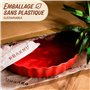 Praknu Plat à Tarte en Céramique - ø 28 cm - Avec Revêtement Anti-adhésif - Résistant aux Coupures - Facile à Nettoyer