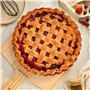 Praknu Plat à Tarte en Céramique - ø 28 cm - Avec Revêtement Anti-adhésif - Résistant aux Coupures - Facile à Nettoyer