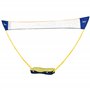 HOMCOM Filet de Badminton avec Support - Filet de Badminton Portable - avec 4 Raquettes de Badminton - pour Sports de Plein air