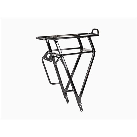 TIYO E-Max Steps Porte-bagages pour vélo électrique 26-28" Noir Aluminium réglable pour batteries