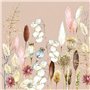 Servietten Blumen Lot de 20 serviettes de table - Mélange d'herbes - Fleurs - Printemps - Été - Décoration de table 33 x 33 cm