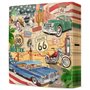 Lot de 20 serviettes USA Trip - Route 66 - Voitures classiques - Amérique - Vintage 33 x 33 cm