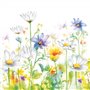 Lot de 20 serviettes en papier avec motif fleurs
