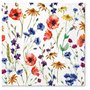 Lot de 20 serviettes en papier avec motif herbes et fleurs 33 x 33 cm
