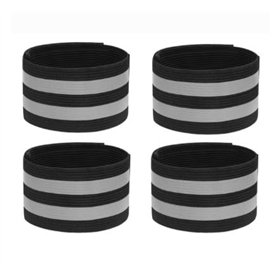 paymali Lot de 4 bandes élastiques avec fermeture Velcro - Noir