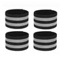 paymali Lot de 4 bandes élastiques avec fermeture Velcro - Noir