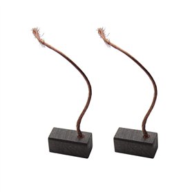 Trade-Shop Lot de 2 balais de charbon de moteur 6 x 6 x 12 mm Longueur du câble 40 mm Pour de nombreux moteurs de voiture Outils