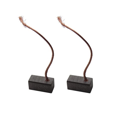 Trade-Shop Lot de 2 balais de charbon de moteur 6 x 6 x 12 mm Longueur du câble 40 mm Pour de nombreux moteurs de voiture Outils