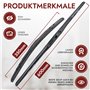 Hybrid Flex Aero Balais d'essuie-glace compatibles avec Mercedes Classe A W168 de 1997-2004 - 350 mm 600 mm 650 mm - Kit de bala