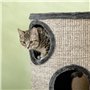 PawHut Tonneau à griffer, Hauteur 70 cm, tonneau de Jeu pour Chats, 3 Niveaux, Arbre à Chat avec 3 cavités, Arbre à Chat, Tour à