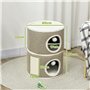 PawHut Tonneau à griffer, 56 cm de Haut Tonneau pour Chat avec Grotte, Arbre à Chat, Tour pour Chat en sisal, pour Chat jusqu'à 