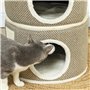 PawHut Tonneau à griffer, 56 cm de Haut Tonneau pour Chat avec Grotte, Arbre à Chat, Tour pour Chat en sisal, pour Chat jusqu'à 