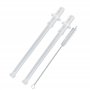 Dekarox Lot de 2 tuyaux d'aspiration de lait pour machines à café DeLonghi 5313246091 avec brosse de nettoyage de 17 cm pour mac