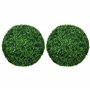 HOMCOM Lot de 2 Boules de buis Artificiel Grand Ø50 cm