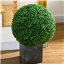 HOMCOM Lot de 2 Boules de buis Artificiel Grand Ø50 cm, Plante Artificielle résistante aux UV, Plastique Plantes artificielles e