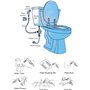 Douchette WC, Douchette Toilette, ABS Pulvérisateur Pour l'hygiène Personnelle Quotidienne, Pomme de Douche Toilette, Pulvérisat