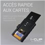 I-Clip Original Porte-Monnaie en Cuir -Hommes - Portefeuille en Cuir avec Pince à Billets - Porte-Monnaie de qualité - Portefeui