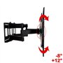 TecTake Support Mural TV Max 120 kg Universel inclinable et pivotant pour écrans Plats Vesa Max. 600 x 400 32-100" 81-254cm D...