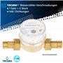 Tecuro Lot de 2 raccords filetés avec écrou 3/4" pour compteurs d'eau avec filetage extérieur 1/2" (1 set)