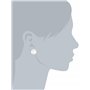 Vinani Boucles d'Oreilles Clous - Disque - brossé - Argent 925 - OSDA
