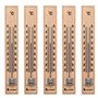 Lantelme 5 pièces de thermomètre en bois Production allemande de bois de hêtre analogue aussi pour l'extérieur du jardin et l'in