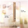 Lantelme 5 pièces de thermomètre en bois Production allemande de bois de hêtre analogue aussi pour l'extérieur du jardin et l'in