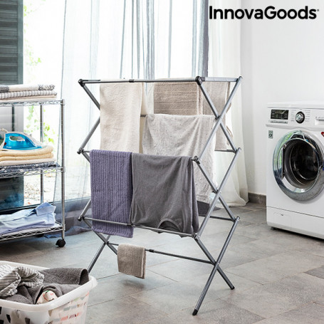 Séchoir à Linge Métallique Pliable et Extensible avec 3 Hauteurs Cloxy InnovaGoo 60,99 €